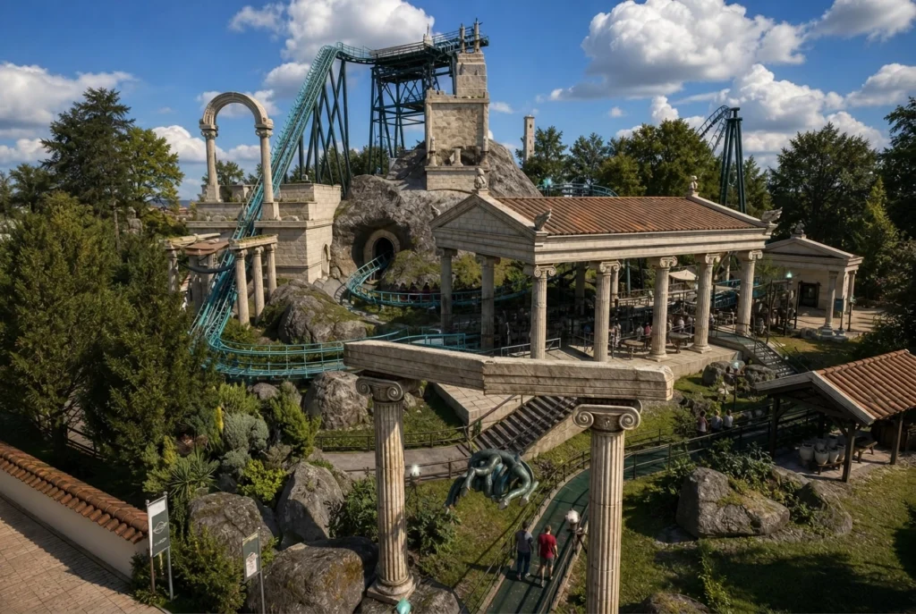 L'univers Mythical Kingdom (mythologie) du parc d'attractions Korner Parc